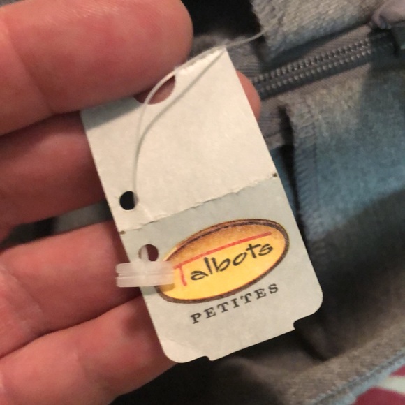 Vtg TALBOTS Size 10 P SideZip STRETCH Dark Charcoal Gray  Deadstock USA NEW - Picture 11 of 12